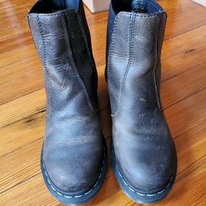 DR MARTENS brown leather Cadence Greenland heeled slip on Chelsea boots size 8